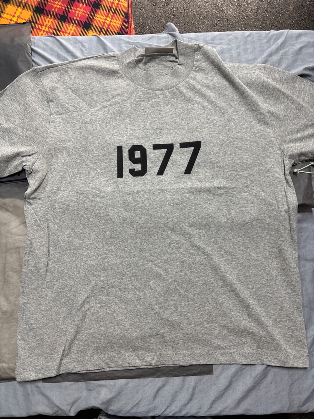 Fear of God Gray 1977 Short Sleeve Tee
